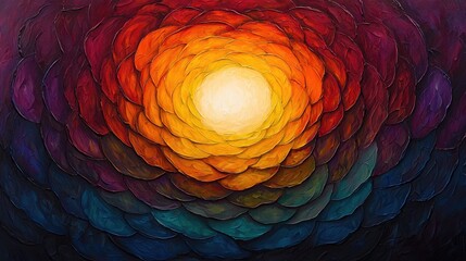 Poster - Vibrant abstract art creating energy and light studio digital painting colorful layers close-up artistic expression