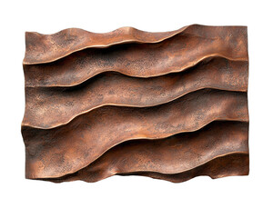 Poster - A textured surface with undulating waves, showcasing a rich, earthy tone reminiscent of natural elements.