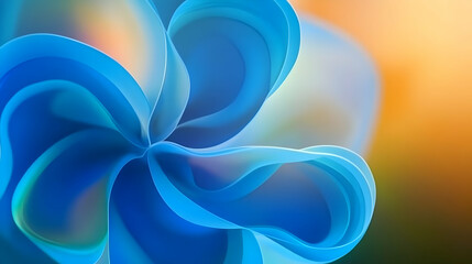 Abstract blue floral design, gradient background, digital art, website banner