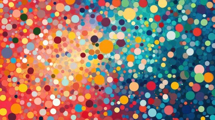 Abstract colorful dot pattern representing data visualization and digital art