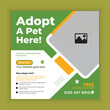 © holylayer - Pet adoption Store  Social Media Post design Or pet business Instagram Facebook Square banner template