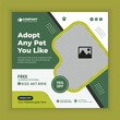 © holylayer - Pet adoption Social Media Post design Or pet business Instagram Facebook Square banner template
