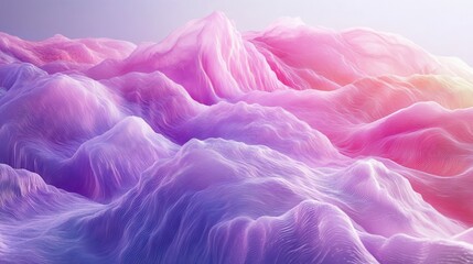 Poster - Digital background with wavy surface. 3d futuristic landscape with particles. Sound waves data vector concept. Futuristic flow surface layer illustration