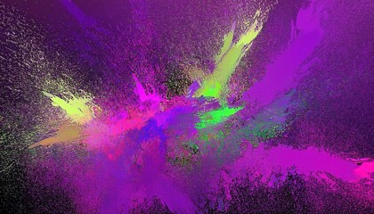 Aufkleber - vibrant abstract explosion of multicolored paint splashes with dynamic swirling lines in red, green, yellow, and orange, perfect for modern art prints, creative background
