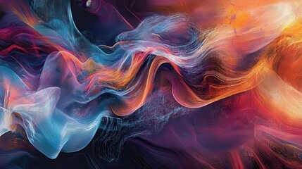 Poster - An illustration of an abstract stream featuring artificial intelligence and big data with technology AI data transfer data flow large language models and generative AI
