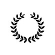© santi - black laurel wreath illustration