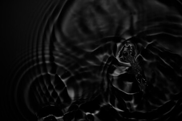 Poster - Abstract Black Water Patterns with Reflections and Ripples Effect