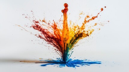 Leinwandbilder - Vibrant ink explosion artistic studio photography bright colors close-up creative expression