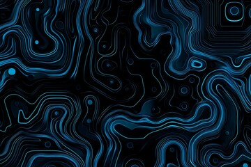 abstract close-up of a glowing blue digital circuit board, showcasing intricate connections and tech