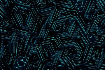 abstract close-up of a glowing blue digital circuit board, showcasing intricate connections and tech