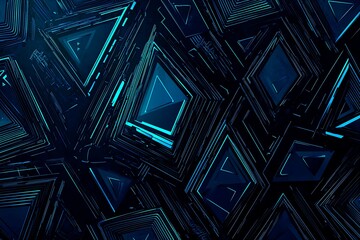 abstract close-up of a glowing blue digital circuit board, showcasing intricate connections and tech