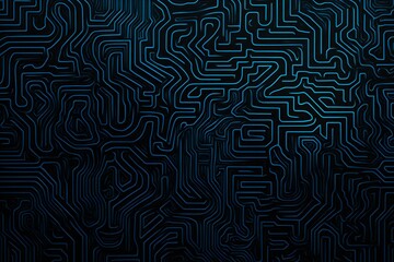abstract close-up of a glowing blue digital circuit board, showcasing intricate connections and tech