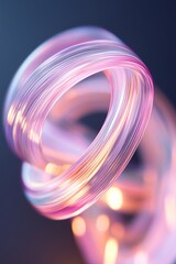 Poster - Abstract streaks of colorful light create a dynamic visual display as they bend and curve, resembling refractions through a lens against a dark gradient backdrop