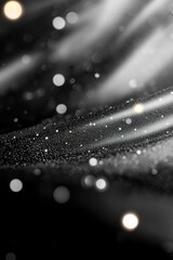 Poster - This elegant abstract background showcases a black-and-white palette with soft light distortions and random lens glare, perfect for creating sleek and minimalist designs