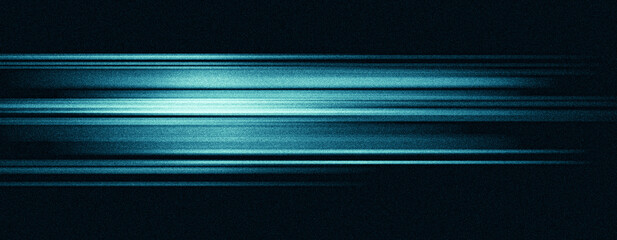 Wall Mural - dynamic abstract background, glowing blue speed lines, grainy dark backdrop, vibrant cyan gradient l