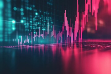 Poster - Healthcare medical wellness sector with stock price chart copy space . Close-up view of a stock chart displaying fluctuating prices and trends over time, emphasizing market movements.