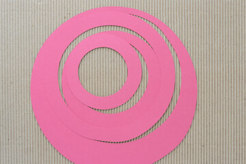 Wall Mural - concentric paper rings on corrugated paper