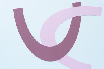 Wall Mural - two paper arcs on blank paper