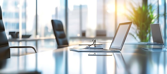 Poster - A professional office with a clear desk 