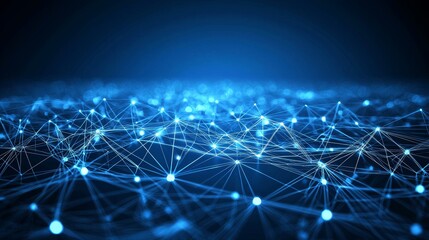 Poster - Abstract Visualization of Data Intersections with Bright Blue Connections