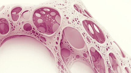Poster - Abstract Data Visualization Structure in Soft Pastel Colors and Shapes