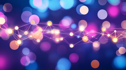 Poster - Abstract Connections and Junctions Highlighted Against Vibrant Colorful Background