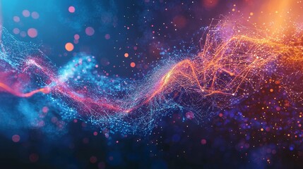 Poster - Abstract Artistic Representation of Fluid Connection in Vibrant Colors