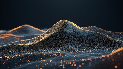 Poster - Cosmic Connection Paths Interpreted Through Abstract Digital Landscape