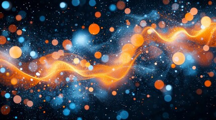 Poster - Abstract Data Merging with Analog Elements and Colorful Visual Effects