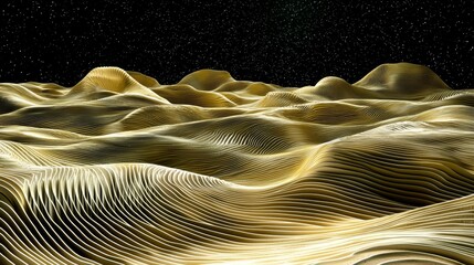 Poster - Abstract Visualization of Digital Signals Flowing Through a Textured Landscape