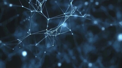 Poster - Intricate Abstract Composition of Connection Pathways in Digital Space