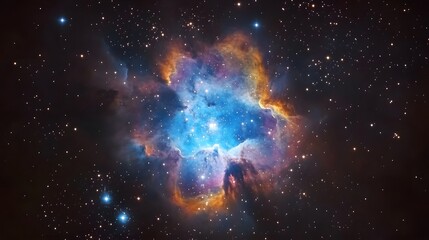 Poster - Breathtaking image of a captivating cosmic explosion in a vibrant celestial landscape showcasing the mesmerizing beauty and mystery of the universe