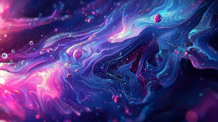 Poster - Fluid digital art symbolizing the essence of creativity and emotion