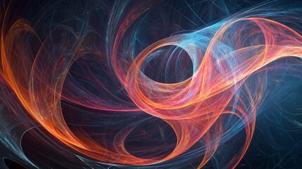 Poster - Vibrant Abstract Swirls in Hypnotic Flow of Colors and Light Patterns