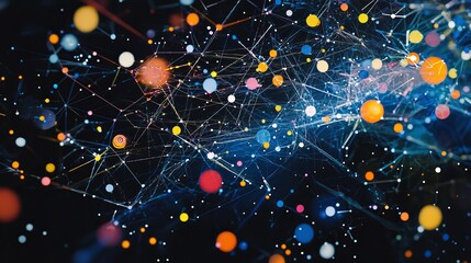 Poster - Playful Representation of Interconnected Nodes in a Vibrant Cyber Environment