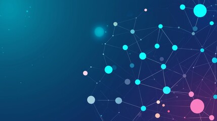 Poster - Serene Digital Background Featuring Interlinked Shapes and Colors