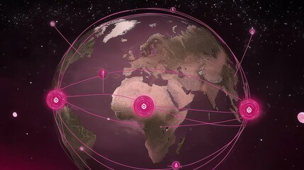 Poster - Stylish Graphic Depictions of Real-Time Data Visualization on Earth