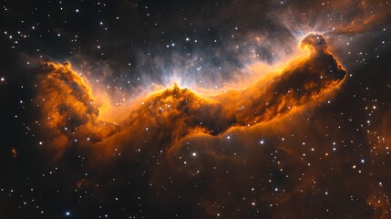 Poster - Dramatic fiery cosmic explosion in the depths of the majestic galaxy with swirling clouds of colorful luminous plasma gas and dust creating a captivating and celestial scene