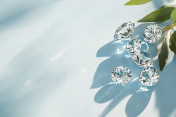 Poster - Eerie sapphire shadows entwined with light on a serene pastel background create a mystical atmosphere