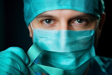 Poster - Over-the-shoulder shot of a doctor holding a teal cancer ribbon, a medical concept banner with copy space for men's health care and awareness. Stock photo contest winner, high resolution, high quality