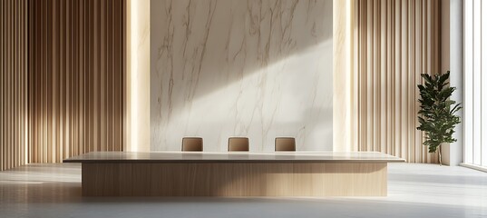Poster - A sophisticated business environment with a focus on a clean desk