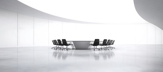 Poster - A sophisticated business environment with a focus on a clean desk