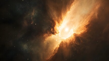 Fototapete - Intense Cosmic Explosion Unleashing Fiery Cosmic Energy within the Depths of the Vast and Mysterious Interstellar Universe