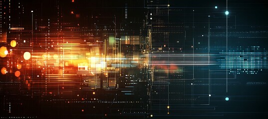 Poster - An abstract business concept with data elements