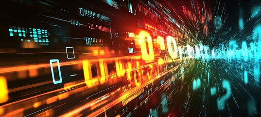 Poster - An abstract business concept with data elements