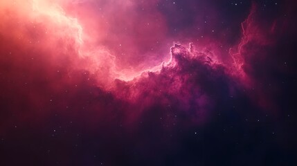 Poster - Stunning and dramatic view of a vibrant cosmic nebula with swirling energies and luminous cosmic particles in the depths of the mysterious universe