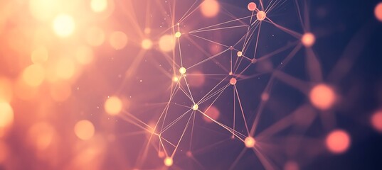 Poster - Futuristic Abstract Digital Network with Flowing Visual Data Elements
