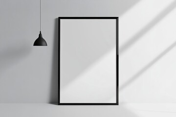 Poster - Minimalist poster mockup in a sleek frame showcasing simplicity and elegance in modern design