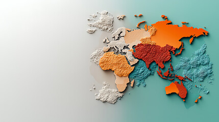 Poster - Rainfall pattern map illustrating diverse storage solutions across continents global overview infographic digital design artistic perspective climate awareness