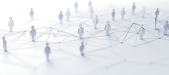 Poster - An abstract image of business connections 